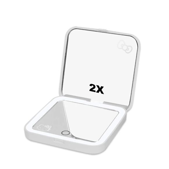 Hello Kitty® Supercute Compact Mirror with Magnification in White - Picture 2 of 2